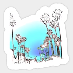 Miami Palms Sticker